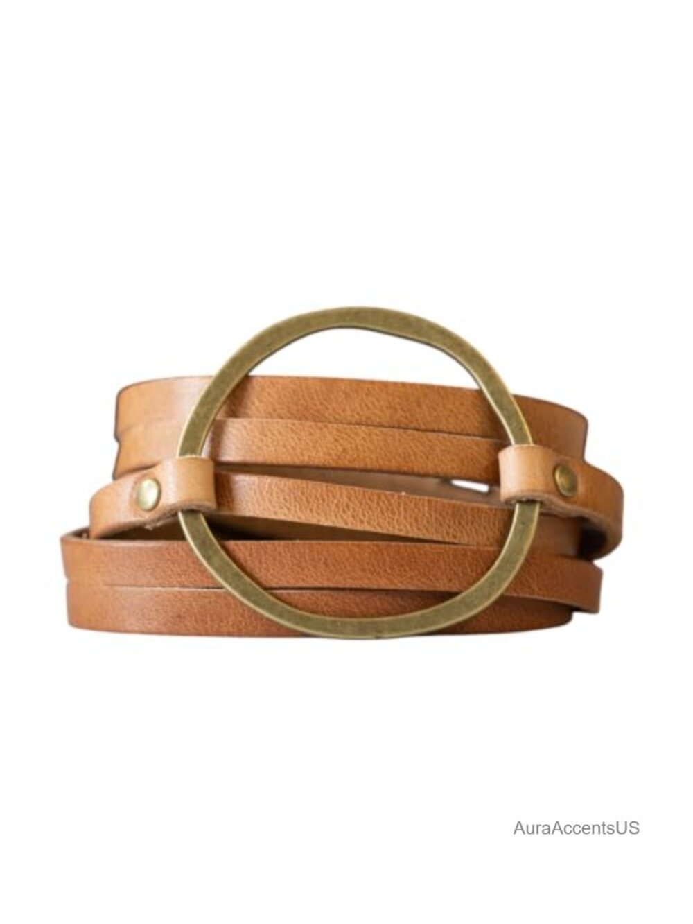 Handmade Boho Leather Wrap Bracelet Women's Western Cuff